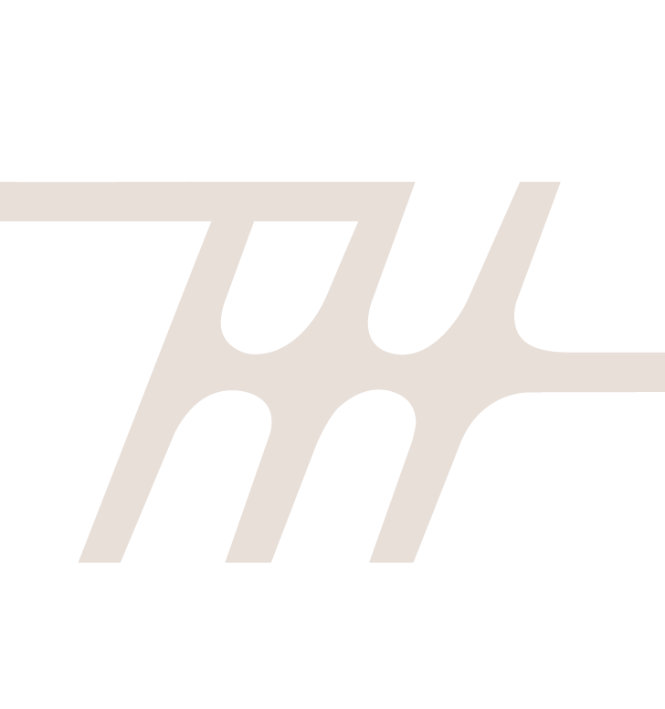 Minimalistic logo for TEV Handles featuring stylized initials 'TH' in light beige, symbolizing modern and luxury design.