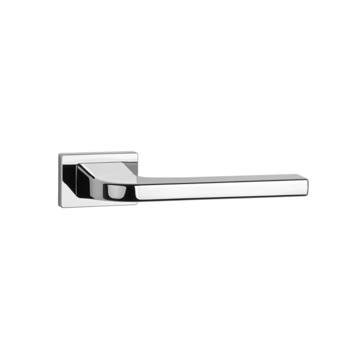 Ismena polished chrome handle with a rectangle rosette offers premium quality and modern design for sophisticated interiors.