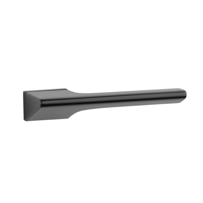 The matt black Lupina handle with hidden rose creates a modern, premium look, ideal for sleek luxury interiors and indoor spaces.