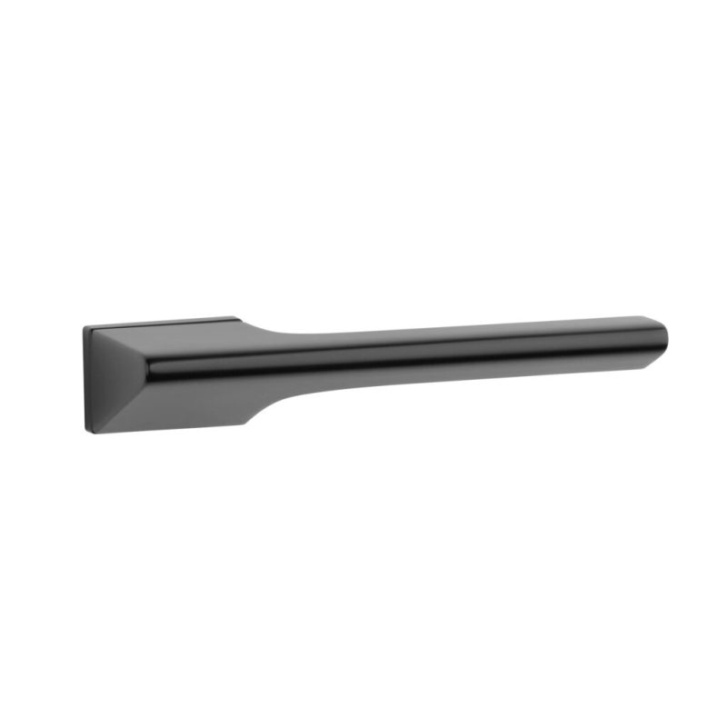 The matt black Lupina handle with hidden rose creates a modern, premium look, ideal for sleek luxury interiors and indoor spaces.