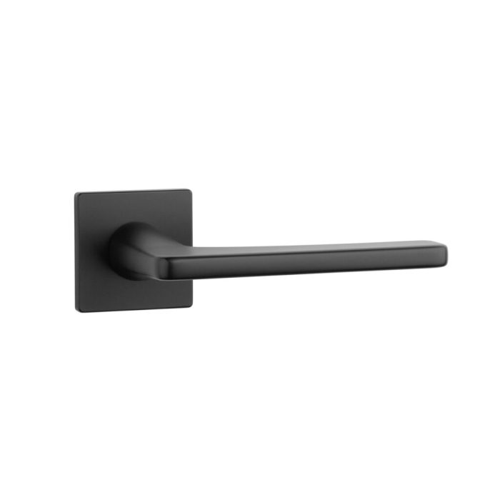 The Salvia handle in matt black by Tev Handles brings a modern, minimalist edge to interiors with a luxurious slim square rose design.