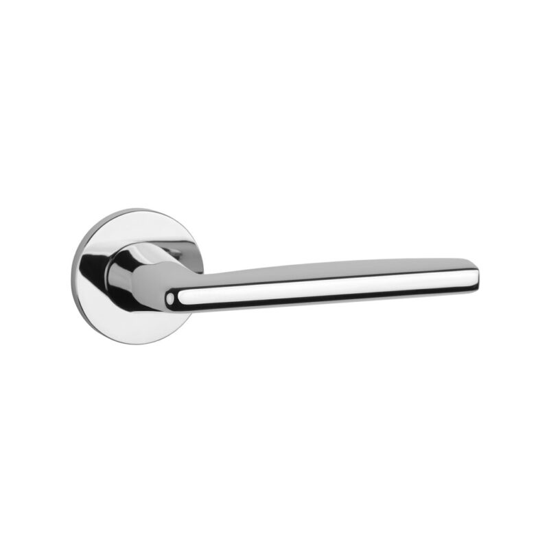 The Luna in polished chrome by Aprile at Tev Handles is a luxury door handle ideal for modern and premium interior spaces.