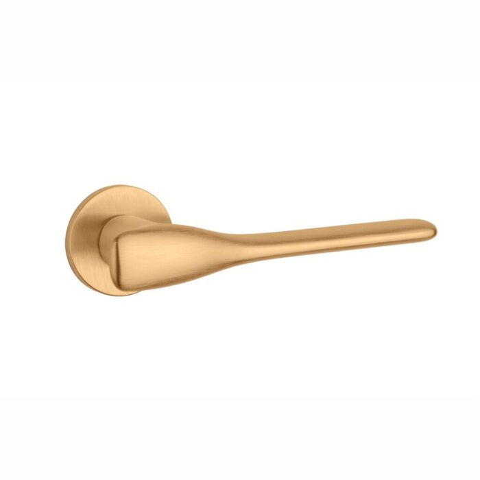 The Orchide in matt gold by Aprile at Tev Handles is a luxury door handle perfect for elegant and modern indoor spaces.