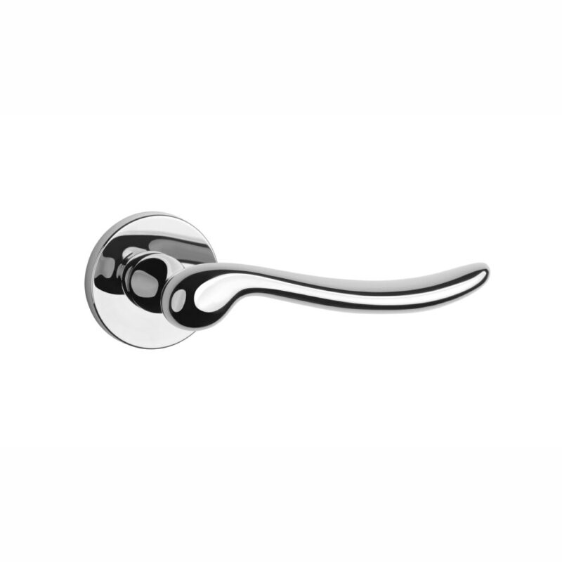 Tev Handles offers the Nerina in polished chrome, a modern premium handle perfect for elegant indoor spaces.